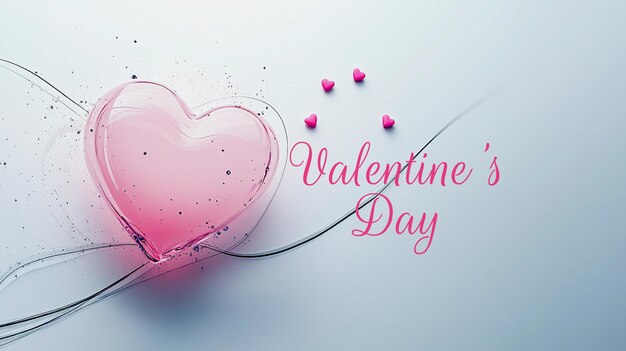 un corazón rosado con las palabras día de San Valentín en él
