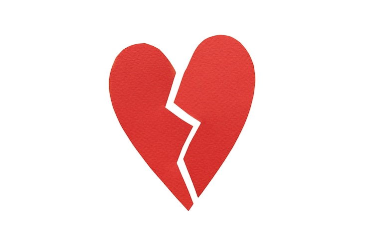 PSD corazón roto aislado
