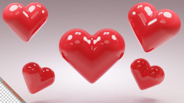 corazones rojos