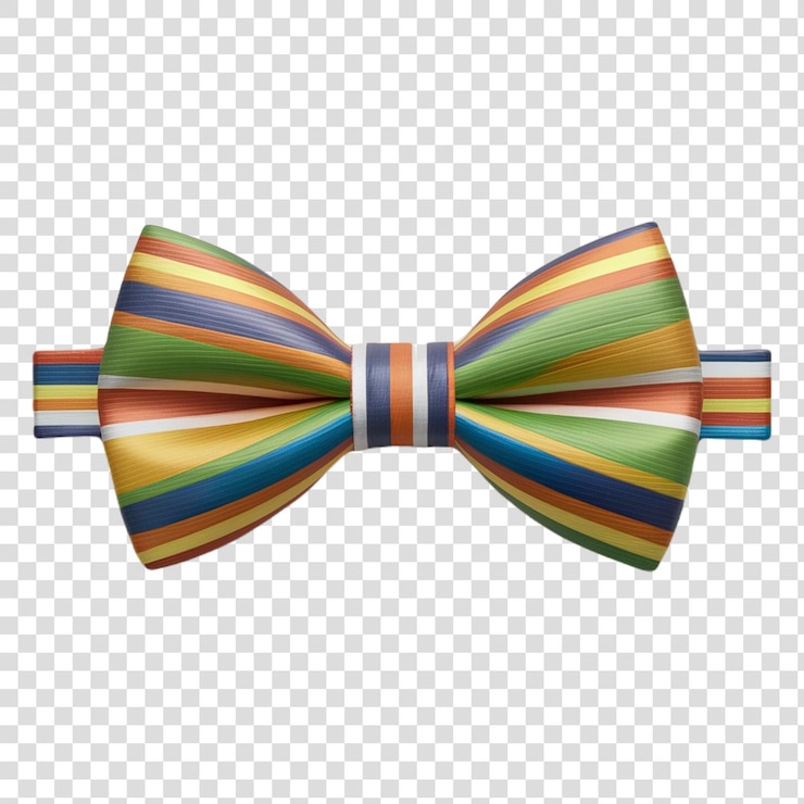 PSD una corbata con diferentes colores en un fondo transparente