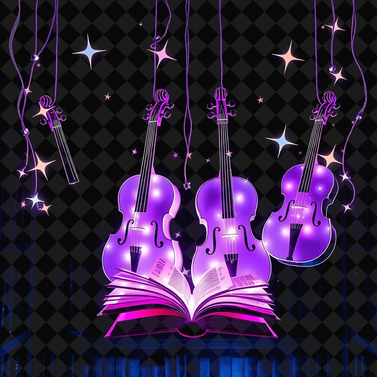 PSD corda decorativa libros encantados y estrellas brillantes palabras de neón iluminan los libros mientras las estrellas brillan
