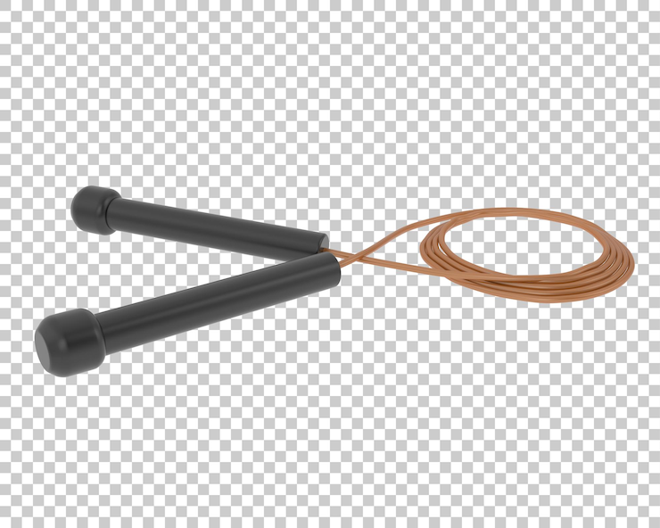 PSD corda elástica na ilustração de renderização 3d de fundo transparente