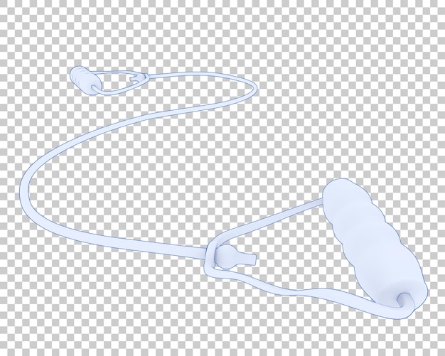 Corda elastica su sfondo trasparente 3d rendering illustrazione