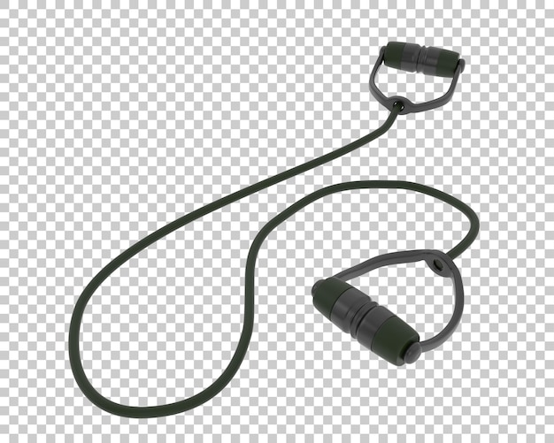 Corda elastica su sfondo trasparente 3d rendering illustrazione
