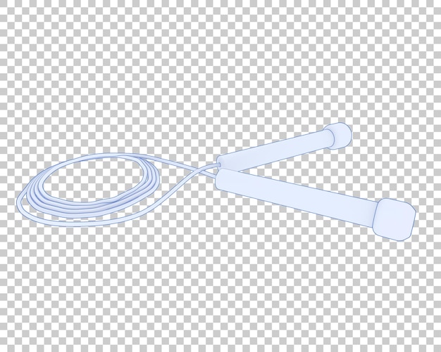 Corda elastica su sfondo trasparente 3d rendering illustrazione
