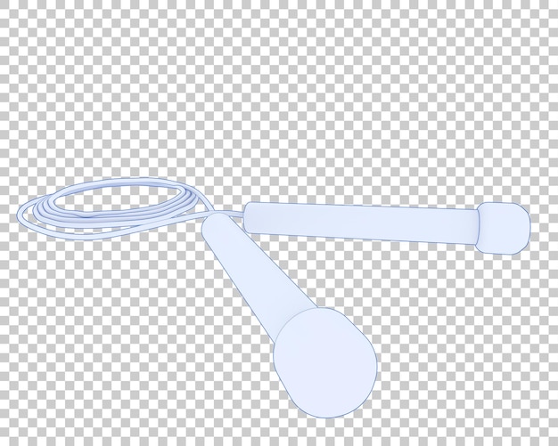 Corda elastica su sfondo trasparente 3d rendering illustrazione