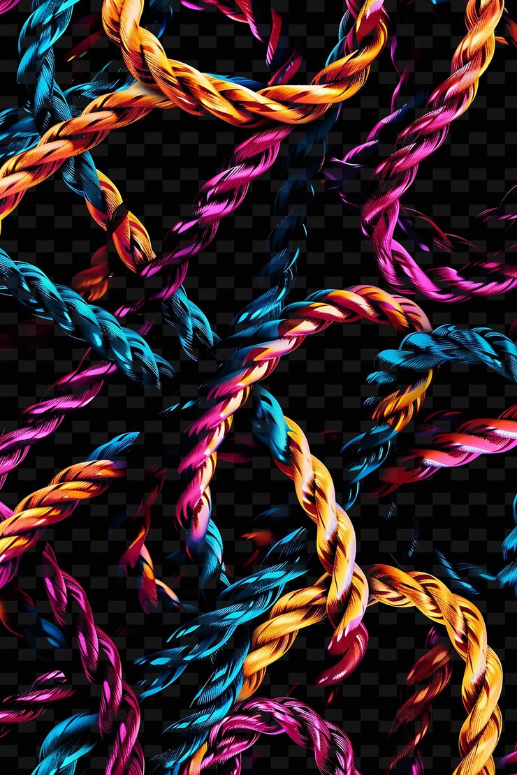 PSD corde al neon luminose corda intrecciata collage di consistenza corda lig y2k forma di consistenza arte di decorazione di sfondo