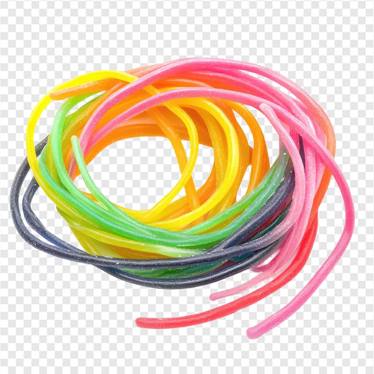 PSD corde di caramelle color arcobaleno