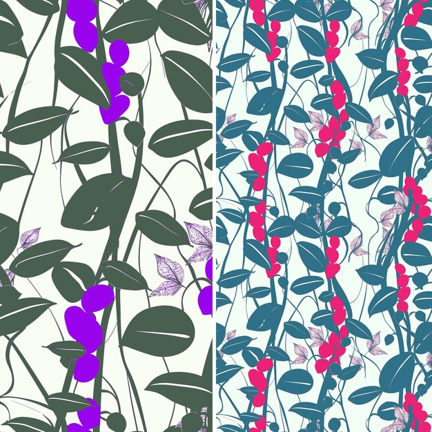 cores diferentes das folhas e flores
