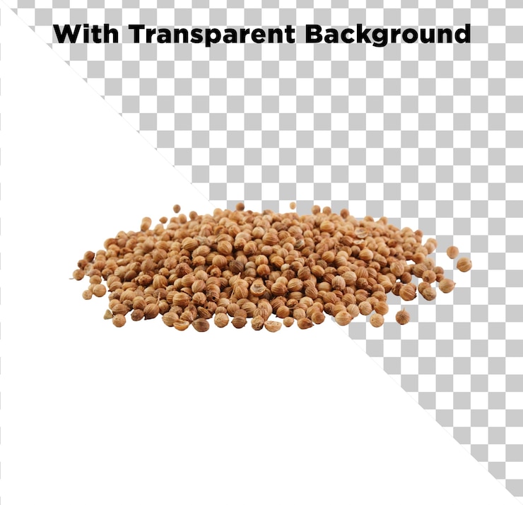 PSD coriander seeds pile