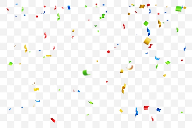 Coriandoli Colorati Su Sfondo Trasparente