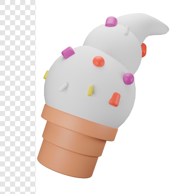 PSD cornet de glace 3d