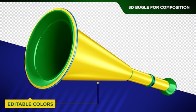 Corneta 3D para composición