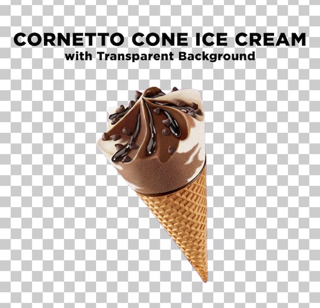 Cornetto ice cream style cone foto psd com fundo transparente