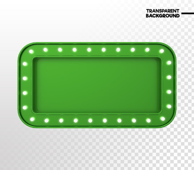 cornice arrotondata con luci e verde in rendering 3d realistico