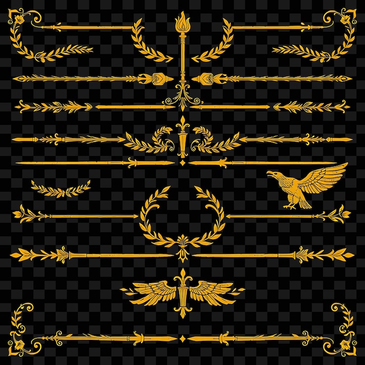 PSD cornice d'oro con un uccello sopra