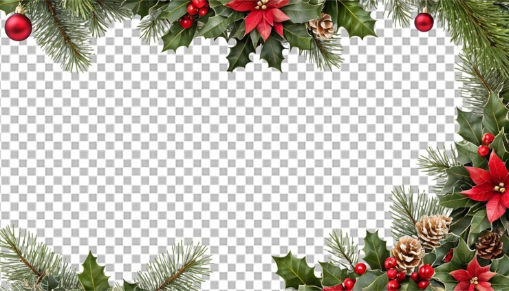 PSD cornice decorativa di corona di natale frame di confine di natale eleganza