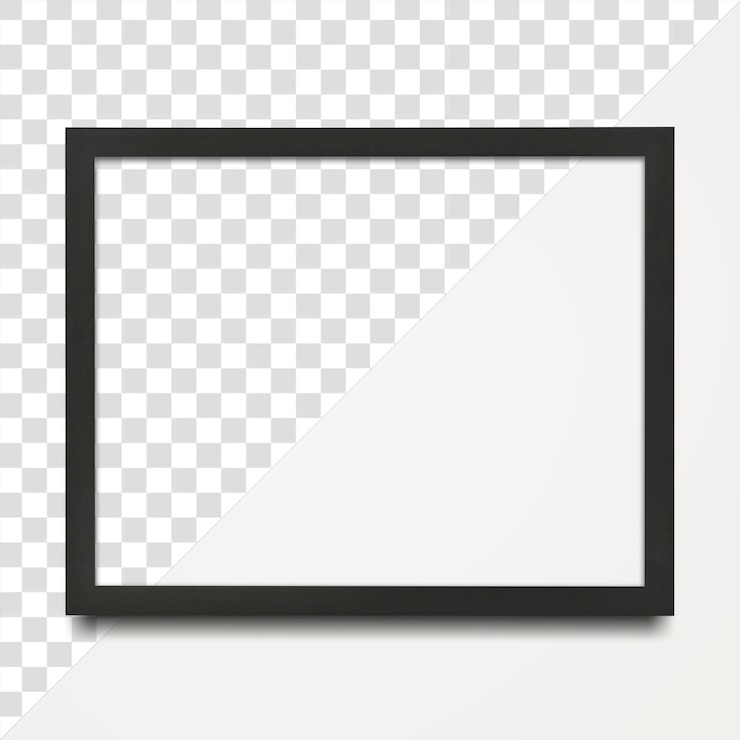 PSD cornice di immagine nera trasparente png