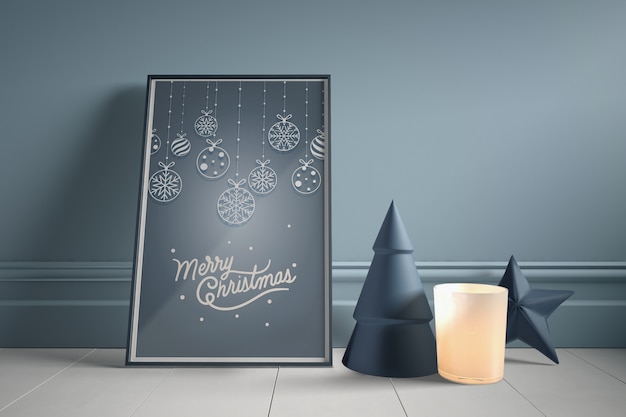 Cornice mock-up sul pavimento con miniature