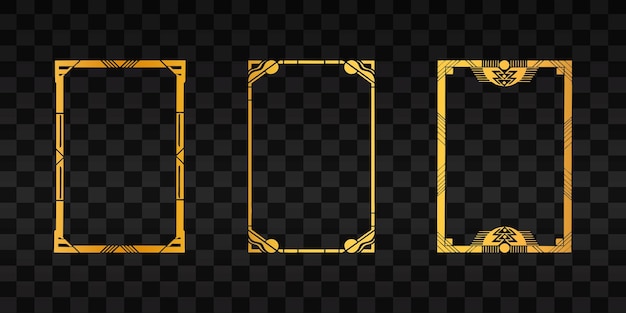 Cornice ornamentale d'oro di lusso su sfondo trasparente