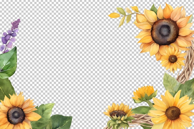 cornice per foto con bordo girasole