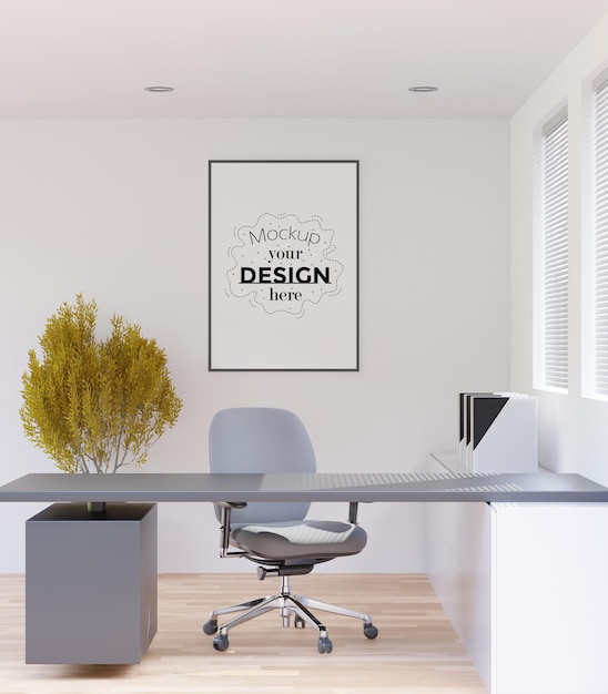 Cornice per manifesti in soggiorno Psd Mockup