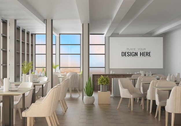 Cornice per poster in soggiorno Mockup