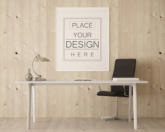 Cornice poster in soggiorno Mockup