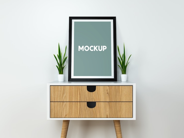 PSD cornice su disegno buck mock up