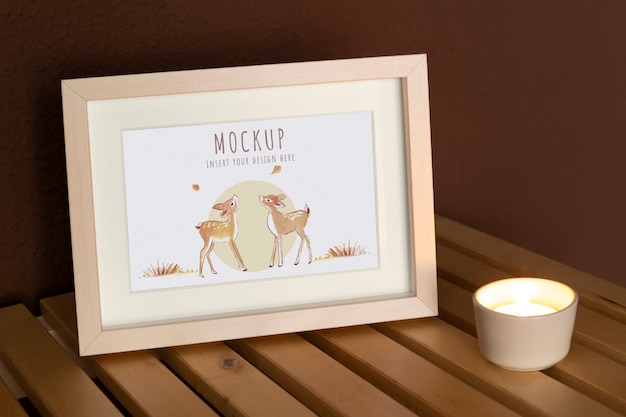 Cornici con mockup di elementi ornamentali