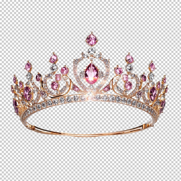 Coroa de ouro Coroas reais Coroação de rei e rainha de luxo Tiara fundo transparente