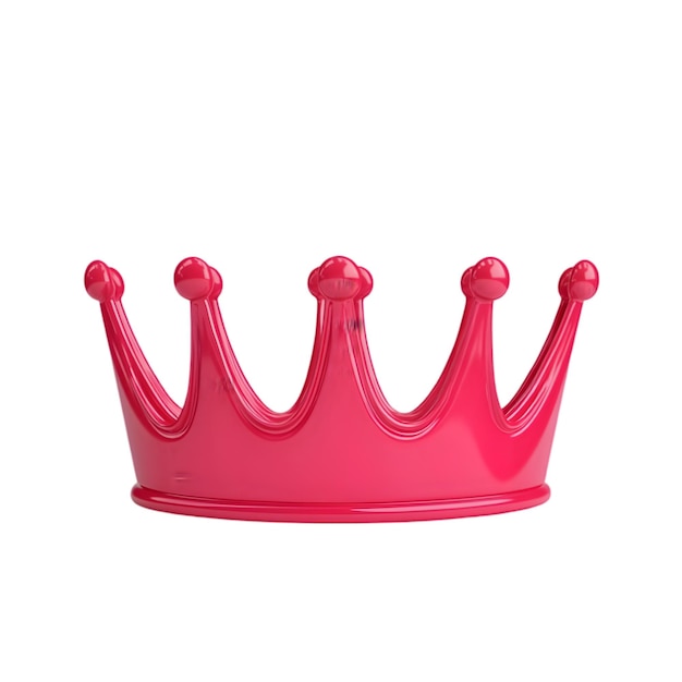 Coroa de plástico rosa brilhante Simbolo de realeza divertido e brincalhão