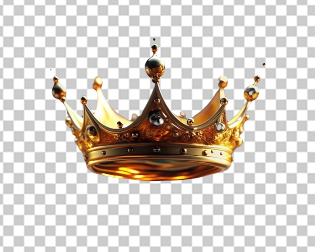 PSD coroa dourada de rei ou rainha isolada sobre fundo branco