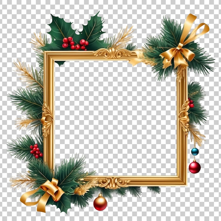 PSD una corona con un árbol de navidad