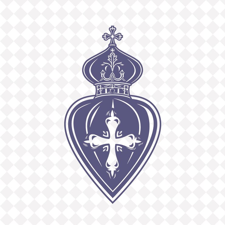 PSD una corona con una corona en un fondo blanco ilustración de arte vectorial