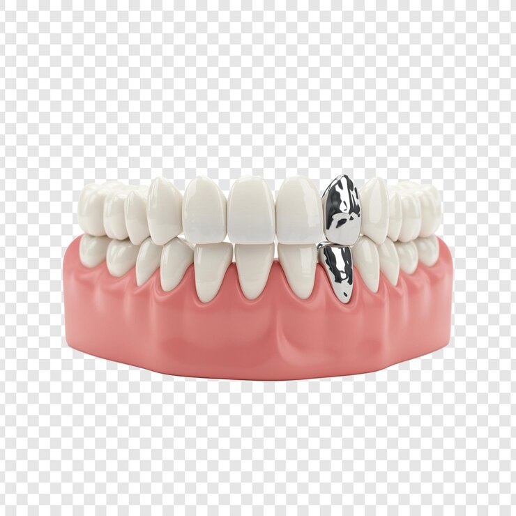 PSD corona dental sobre un fondo transparente