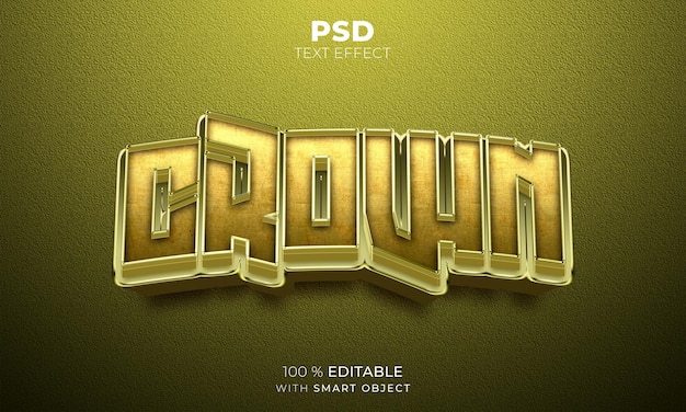 Corona efecto de texto editable 3D