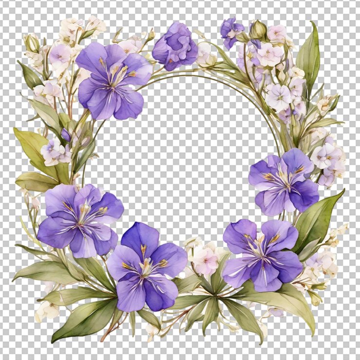 PSD una corona de flores con la letra a en ella