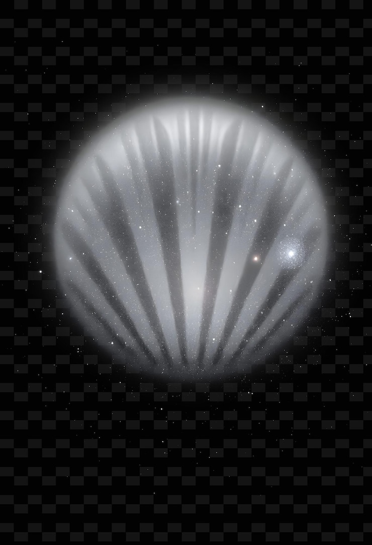 PSD la corona galáctica reluciente con plata pálida y gris con un vasto fondo de gas caliente hal png neon