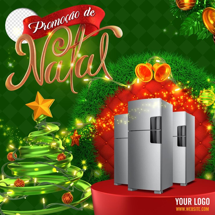 PSD corona de navidad realista coloreada con adornos