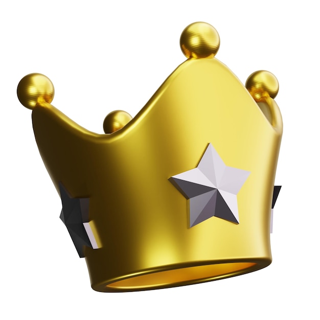 Corona de oro con adornos de estrellas