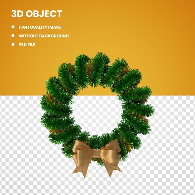 Corona de oropel de Navidad