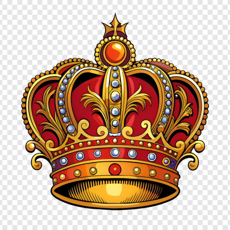 PSD corona reale png clipart isolato su sfondo trasparente