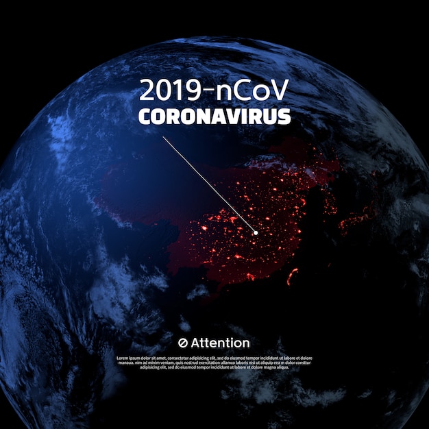 PSD coronavirus 2019-ncov-konzept