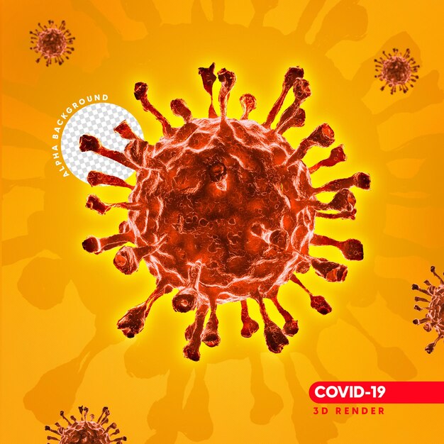 coronavirus 3d aislado para composición