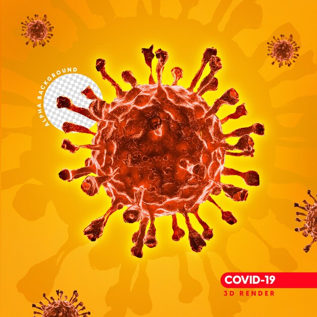 Coronavirus 3d aislado para composición