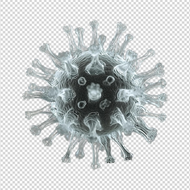 PSD el coronavirus covid-19 aislado en un fondo transparente