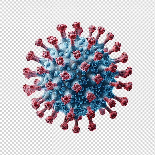 PSD coronavirus covid-19 isoliert auf transparentem hintergrund