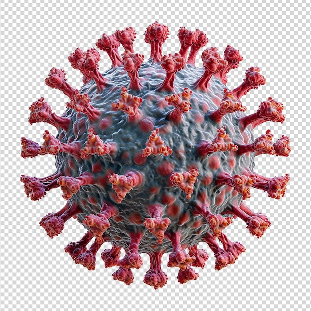 PSD coronavirus covid-19 isoliert auf transparentem hintergrund