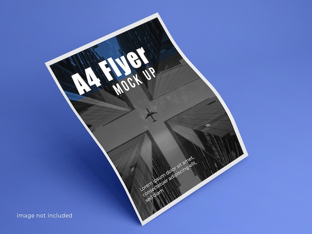 Corporate a4 flyer mockup sauberer hintergrund